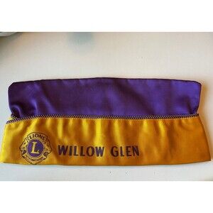 Vintage Yellow Purple LIONS International Willow Glen CA Champion L Garrison Hat